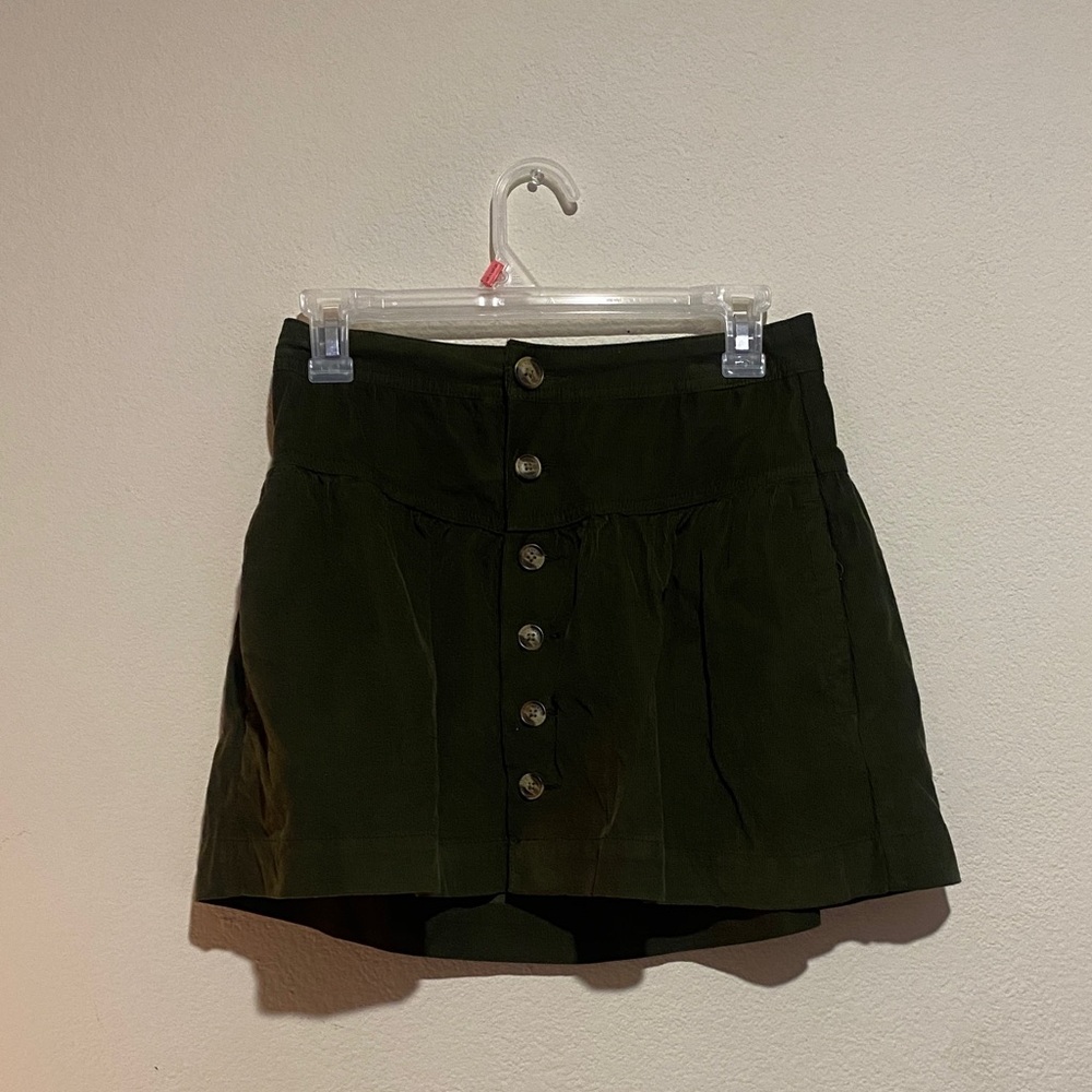 American Eagle Olive Green Corduroy Skirt